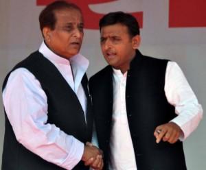 Azam Khan and Akhilesh Yadav