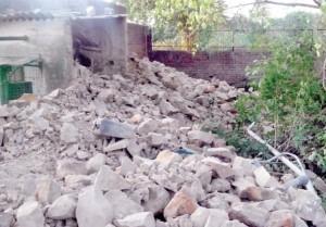 Demolished Eidgah (Photo courtsey: Rashtriya Sahara)