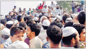 Protesters in Kandhla